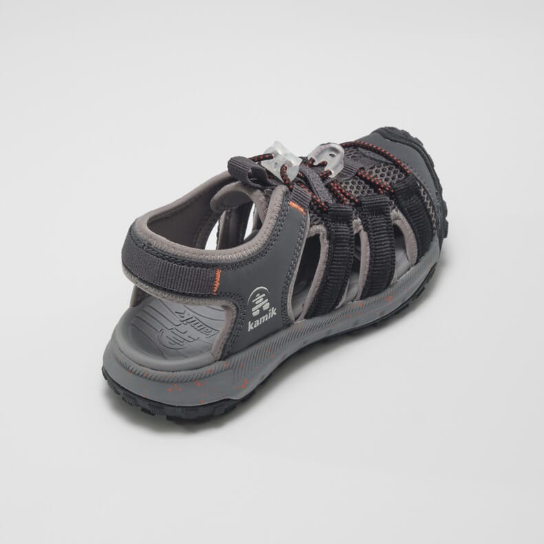 CHARCOAL,CHARBON : Ripple - Kids' Closed-Toe Sandals Inside View