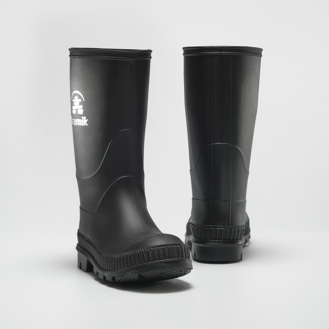 Black rain boots for kids hotsell