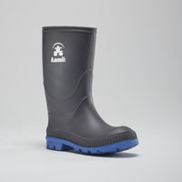 CHARCOAL/BLUE,CHARBON/BLEU : Stomp - Kids' Rain Boots Main View