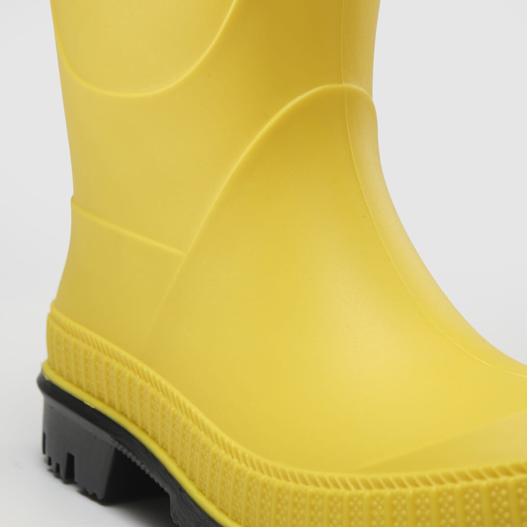 YELLOW/BLACK SOLE,JAUNE : Stomp - Kids' Rain Boots Front View