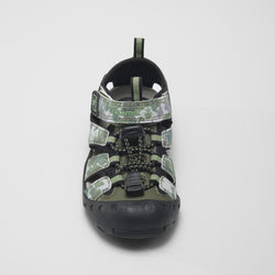 OLIVE,OLIVE : Crab Print - Kids' Closed-Toe Sandals Top View