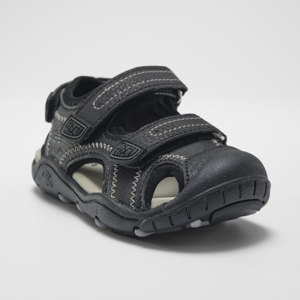 BLACK,NOIR : Seaturtle 2 - Toddlers Closed-Toe Sandals Front View